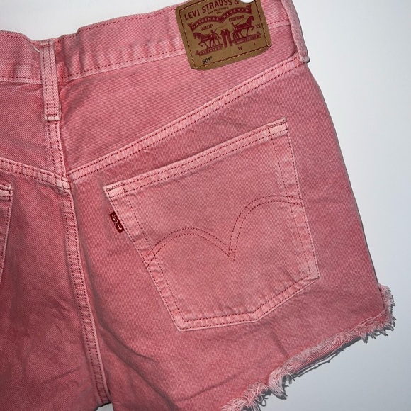 Levi's Pink 501 Original Denim Shorts size 30 - Picture 8 of 12